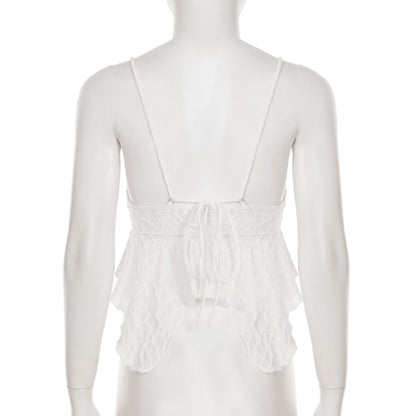 Asymmetrical Lace V-Neck Cami