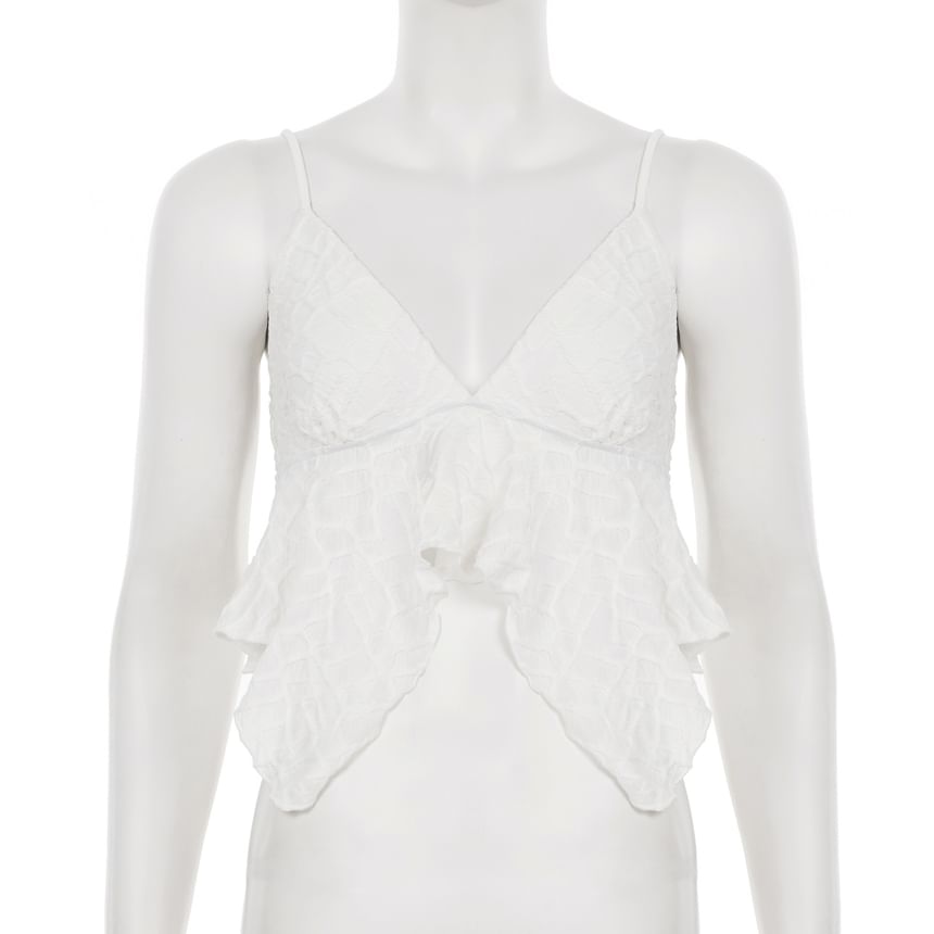 Asymmetrical Lace V-Neck Cami