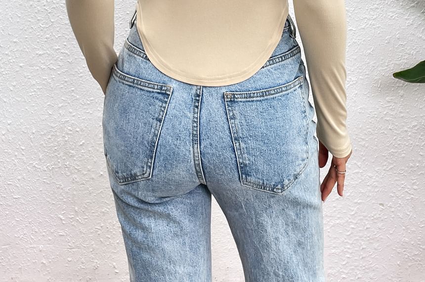 Ruched Crop Top with Square Neck and Long Sleeves in Solid Hue