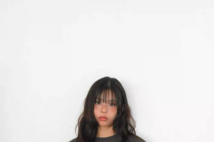 Ruffle Trim Cutout Crew Sweatshirt