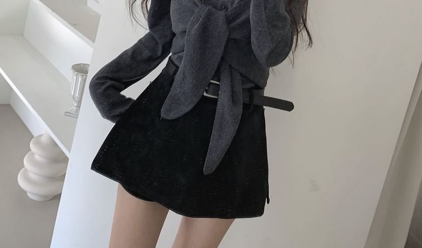 Button-Up Cardigan and Tie Front Camisole Set
