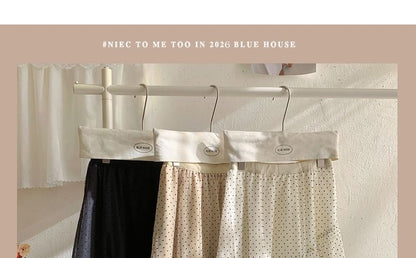 Dotted Tiered Asymmetrical Mesh A-Line Skirt High Waist