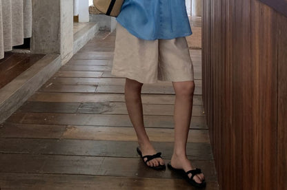 V-Neck Long-Sleeve Blouse