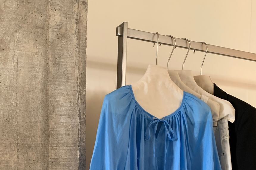V-Neck Long-Sleeve Blouse