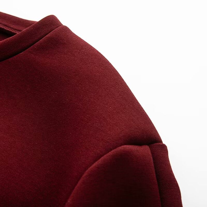 Round Neck Solid Grommet Sweatshirt / High Waist Mini A-Line Skirt