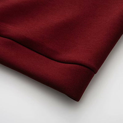 Round Neck Solid Grommet Sweatshirt / High Waist Mini A-Line Skirt