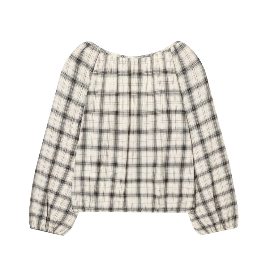 Plaid Crop Top & Asymmetrical A-Line Skirt Set