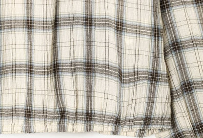 Plaid Crop Top & Asymmetrical A-Line Skirt Set