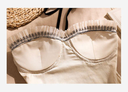 Halter Lace Crop Blouse