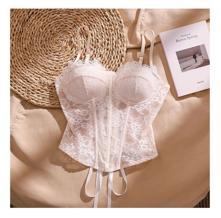 Spaghetti Strap Lace Bustier Bodice
