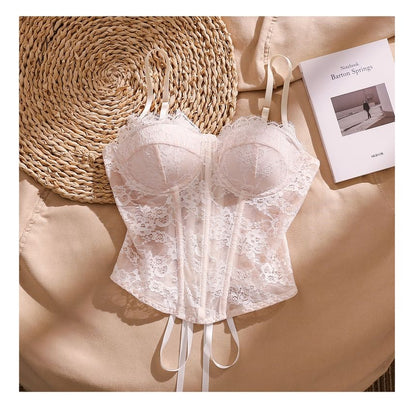 Spaghetti Strap Lace Bustier Bodice