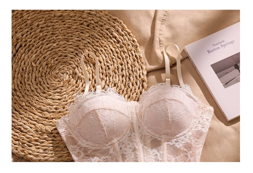 Spaghetti Strap Lace Bustier Bodice