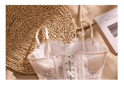 Spaghetti Strap Lace Bustier Bodice