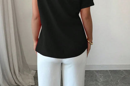 One-Shoulder Ruched Top - Short Sleeve