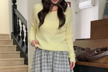 Gingham Checkered Mini Pleated Skirt with Mid Waist