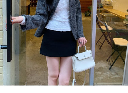 V-Neck Plain Lace T-Shirt