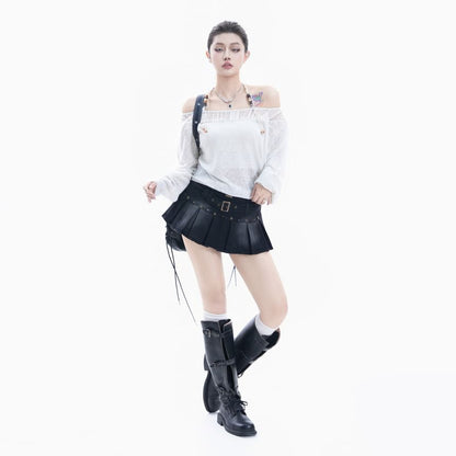 Long Sleeve Halter Neck Lace Blouse
