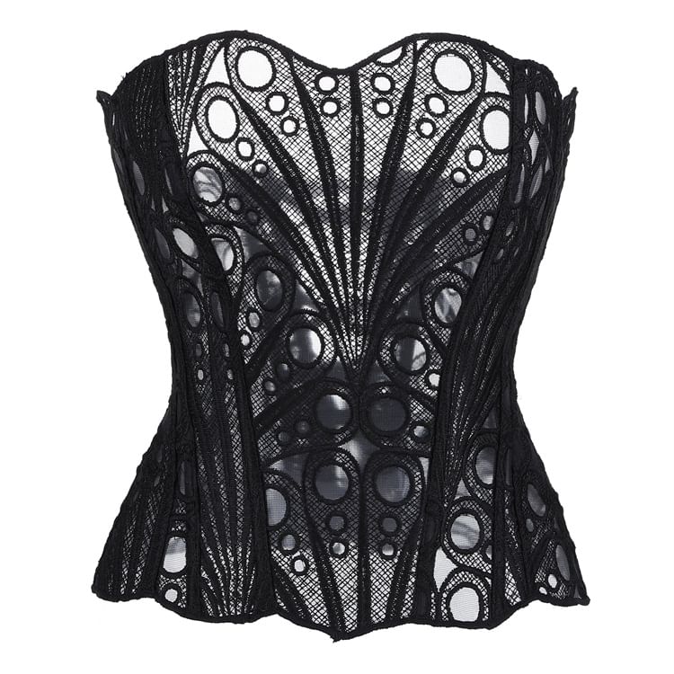 Corset Lace Tube Crop Top