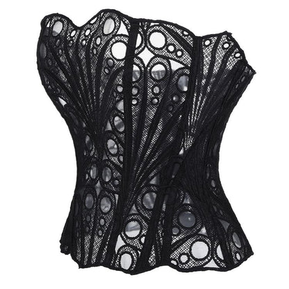Corset Lace Tube Crop Top