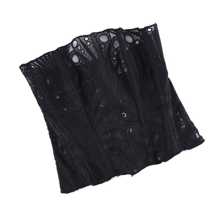 Corset Lace Tube Crop Top