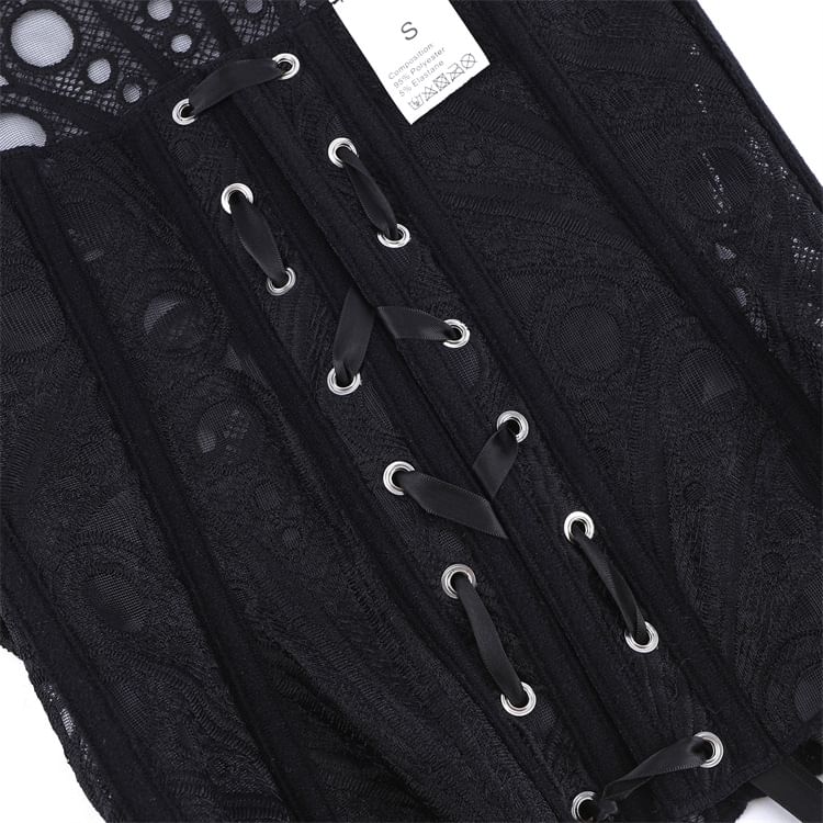 Corset Lace Tube Crop Top
