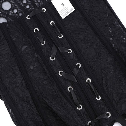 Corset Lace Tube Crop Top