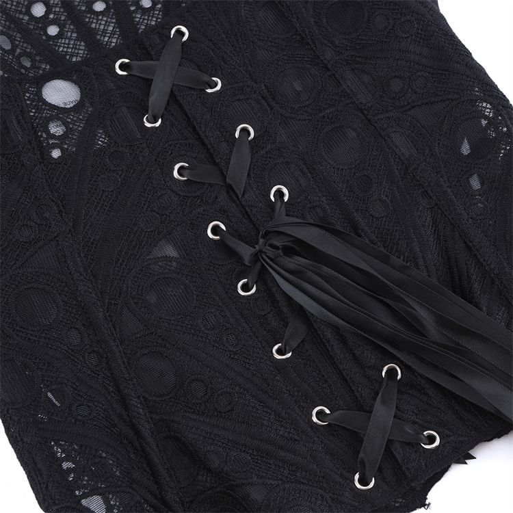Corset Lace Tube Crop Top