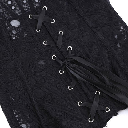 Corset Lace Tube Crop Top