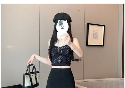 Mesh Panel Mermaid Midi Skirt with High Waist