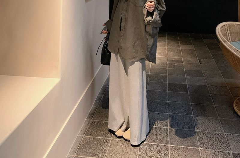 Midi A-Line Skirt and Button-Up Shirt Set