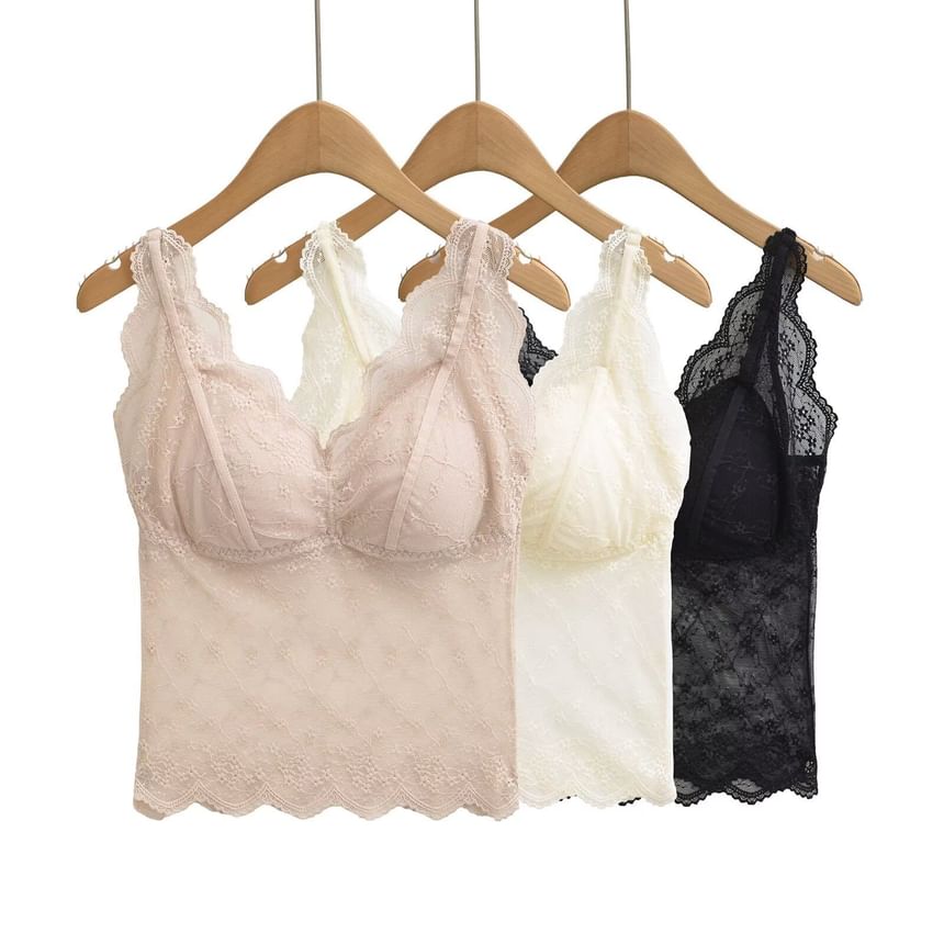 Lace Camisole - V-Neck Sleeveless