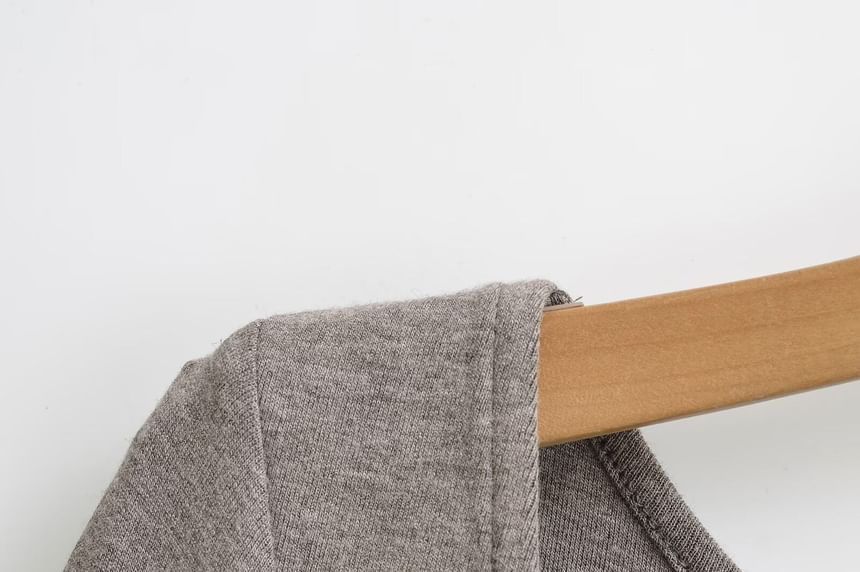 Ruched Square Neck Tee - Long Sleeve