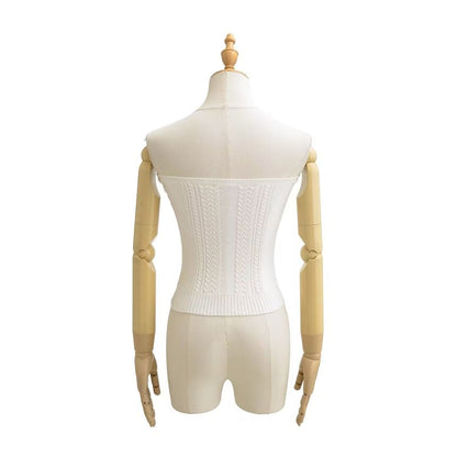 Ruffle Trim Tube Top - Strapless Knit