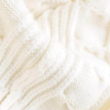 Turtleneck Knit Top with Arm Warmers - Sleeveless