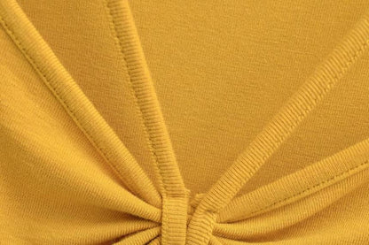 Ruched Crew Tee - Long Sleeve V-Neck