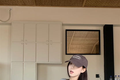 Half-Buttoned Long-Sleeve Mock Two-Piece Top