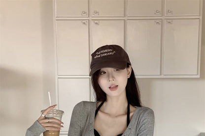 Half-Buttoned Long-Sleeve Mock Two-Piece Top