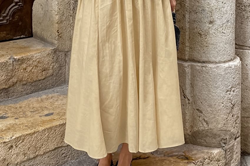 Tube Top and High Waist Maxi Skirt Set