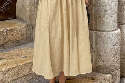 Tube Top and High Waist Maxi Skirt Set