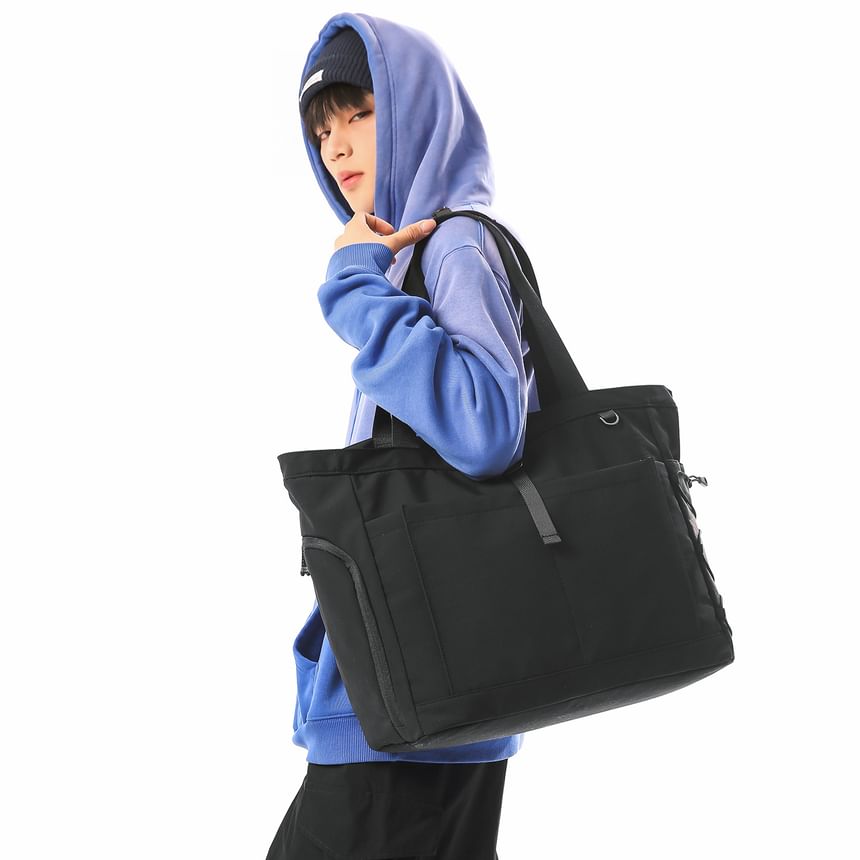 Plain Drawstring Fabric Tote Bag