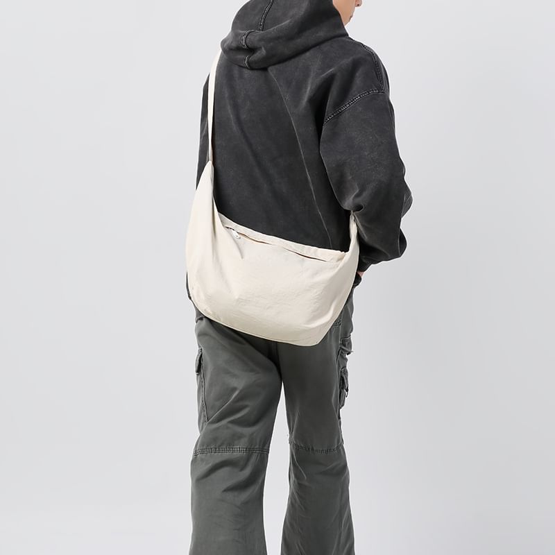 Plain Fabric Crossbody Bag