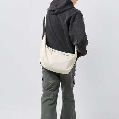 Plain Fabric Crossbody Bag