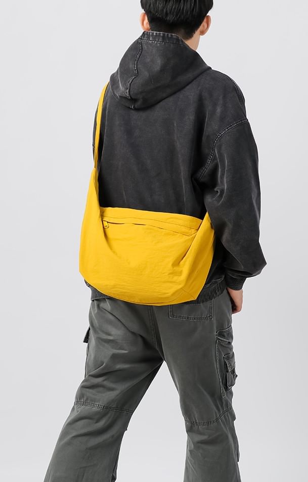 Plain Fabric Crossbody Bag