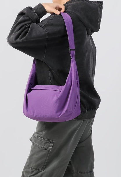 Plain Fabric Crossbody Bag