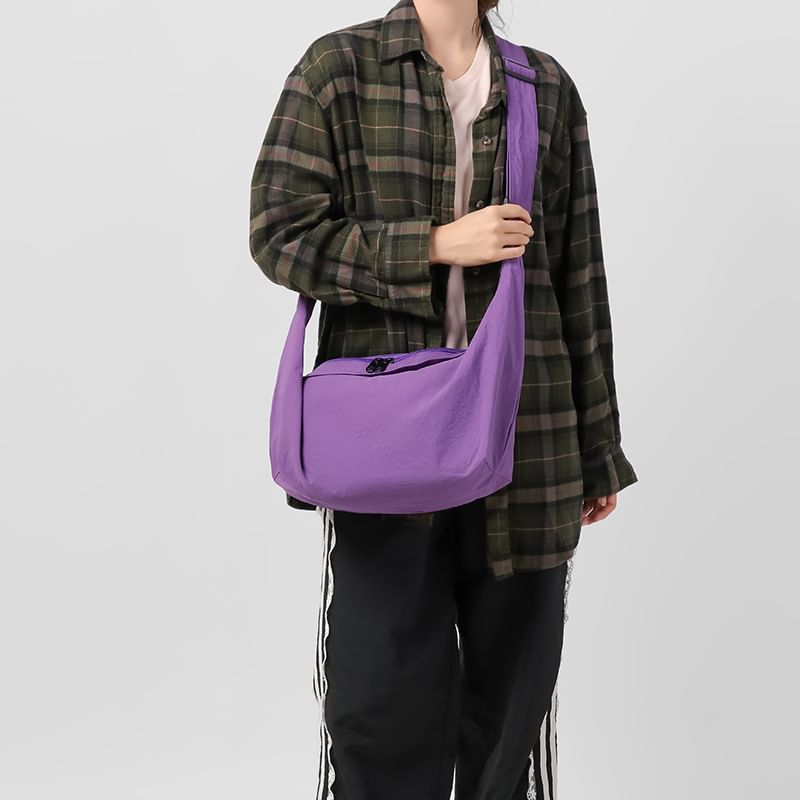 Plain Fabric Crossbody Bag