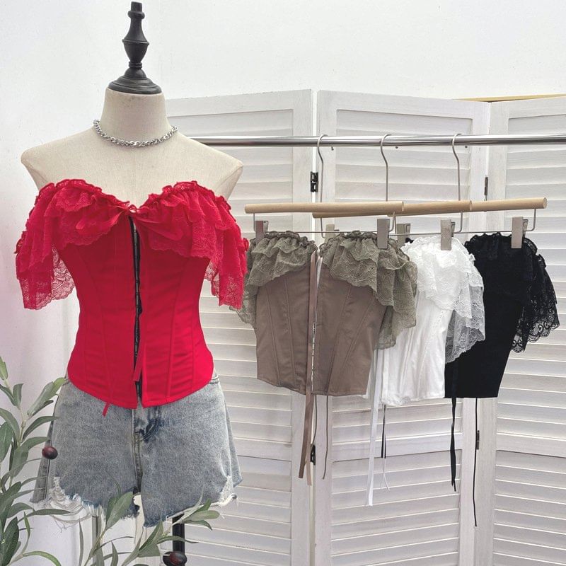 Off-Shoulder Corset Top