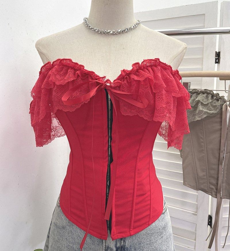 Off-Shoulder Corset Top