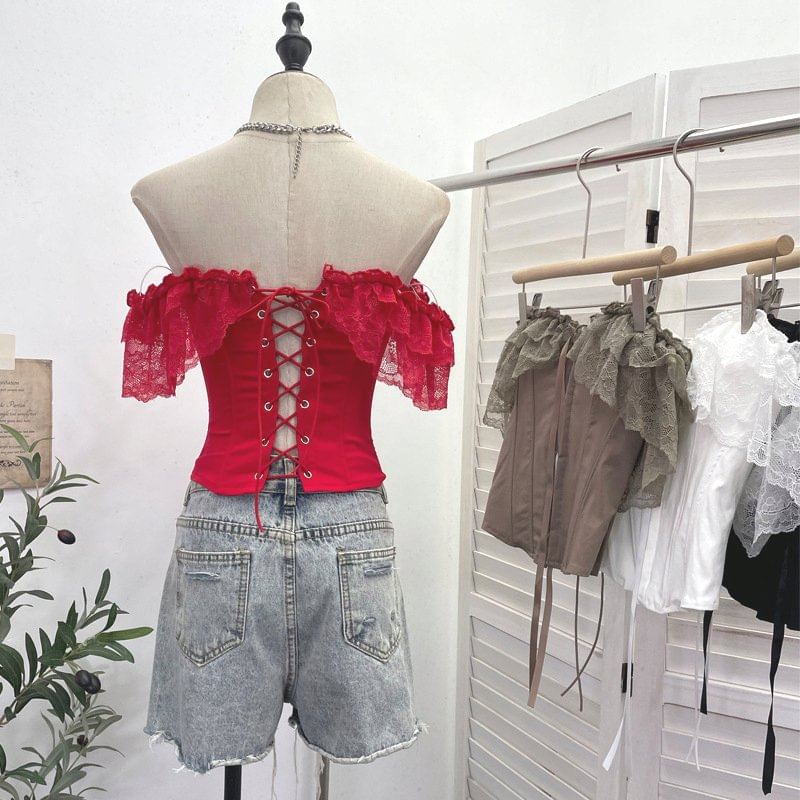 Off-Shoulder Corset Top