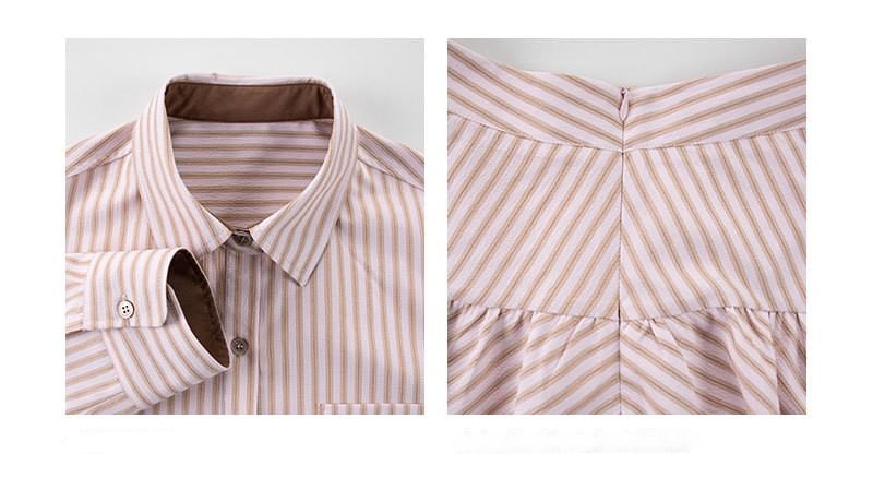 Pinstripe Mini Tiered Skirt Mid-Waist