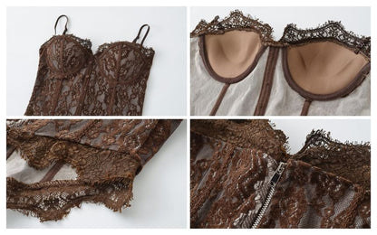 Slit Lace Camisole Top